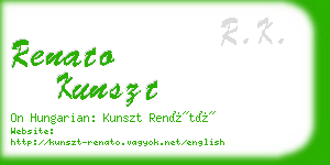 renato kunszt business card